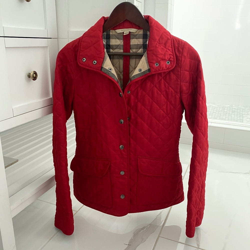 Burberry Brit “Kencott” Quilted Jacket Red